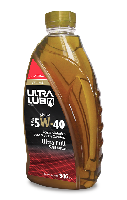 Synthetic lubricant oil bottle 5w40